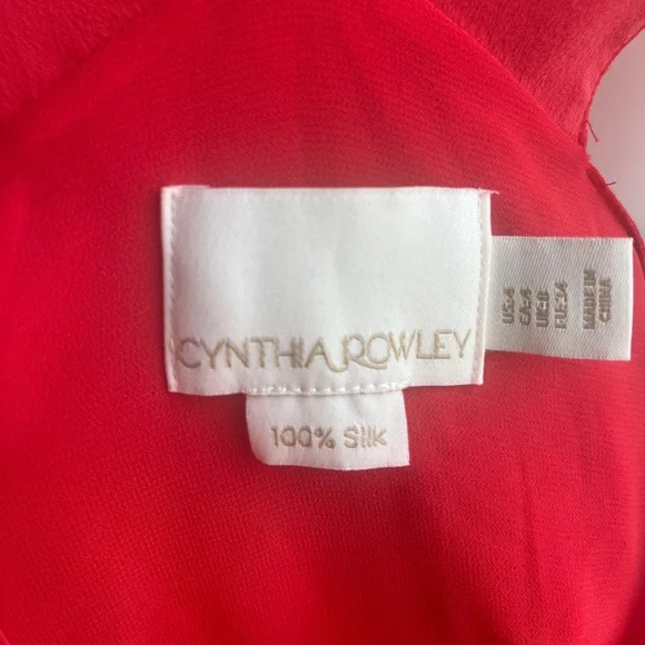 [EUC] CYNTHIA ROWLEY Silk A-line Sleeveless Dress. Size 4 - Picture 5 of 5